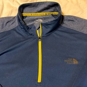 NORTH FACE EUC Men’s 1/4” zip pullover! Size EXTRA LARGE! Blue & Gray! $30
